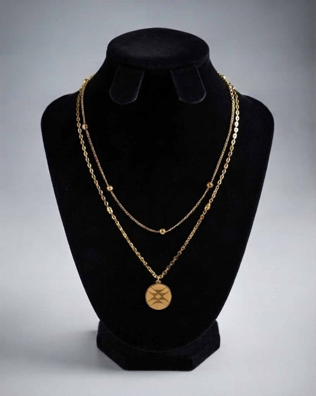 UIRA DOUBLE CHAIN SET NECKLACE Uira