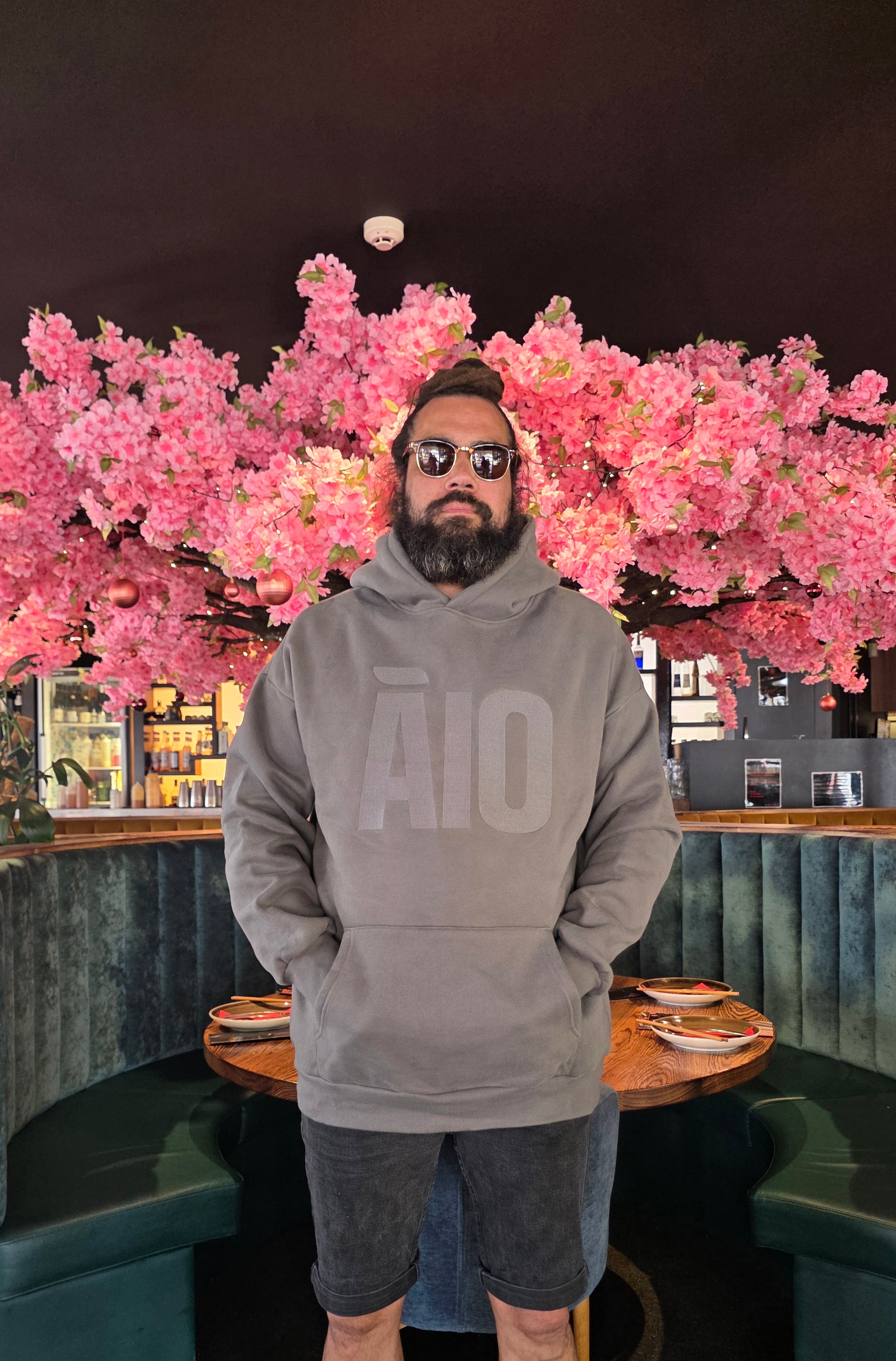 DARK GREY ADULTS ĀIO HOODIE naturallyaio