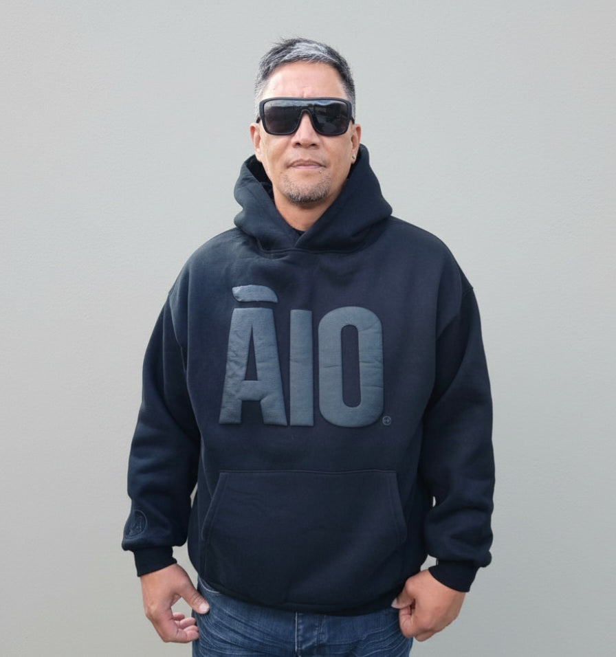 BLACK ADULTS ĀIO HOODIE naturallyaio