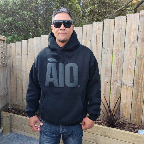 Black on Black Āio Hoodie naturallyaio
