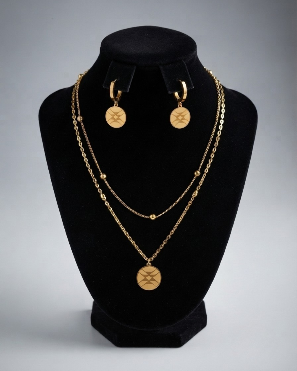 UIRA DOUBLE CHAIN JEWELLERY SET Uira