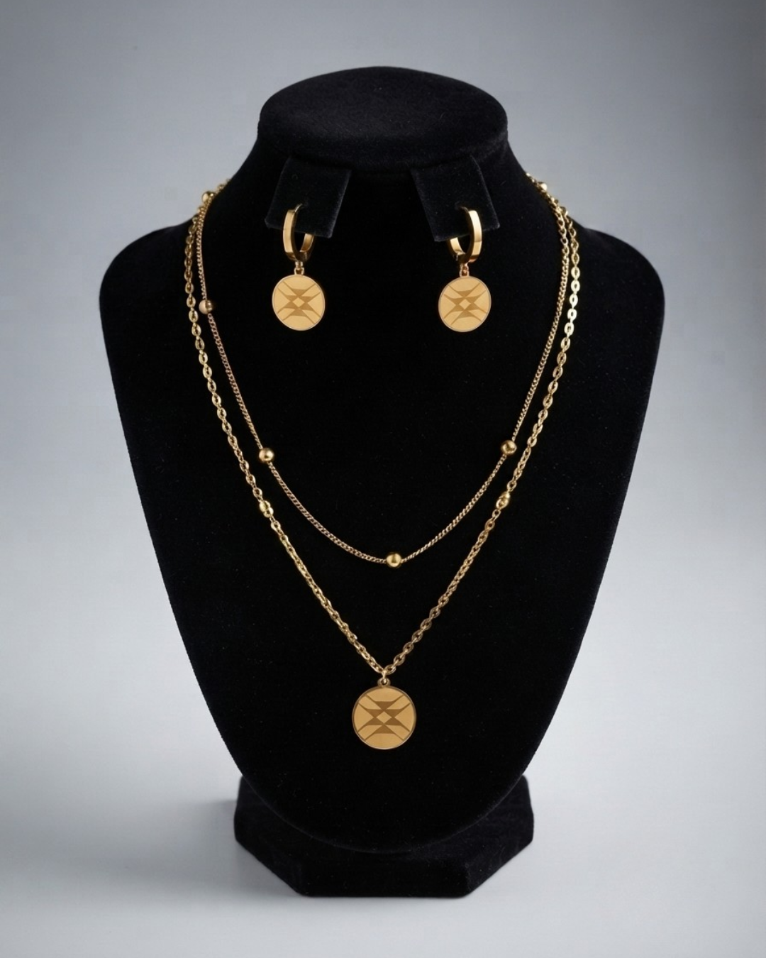 UIRA DOUBLE CHAIN JEWELLERY SET Uira